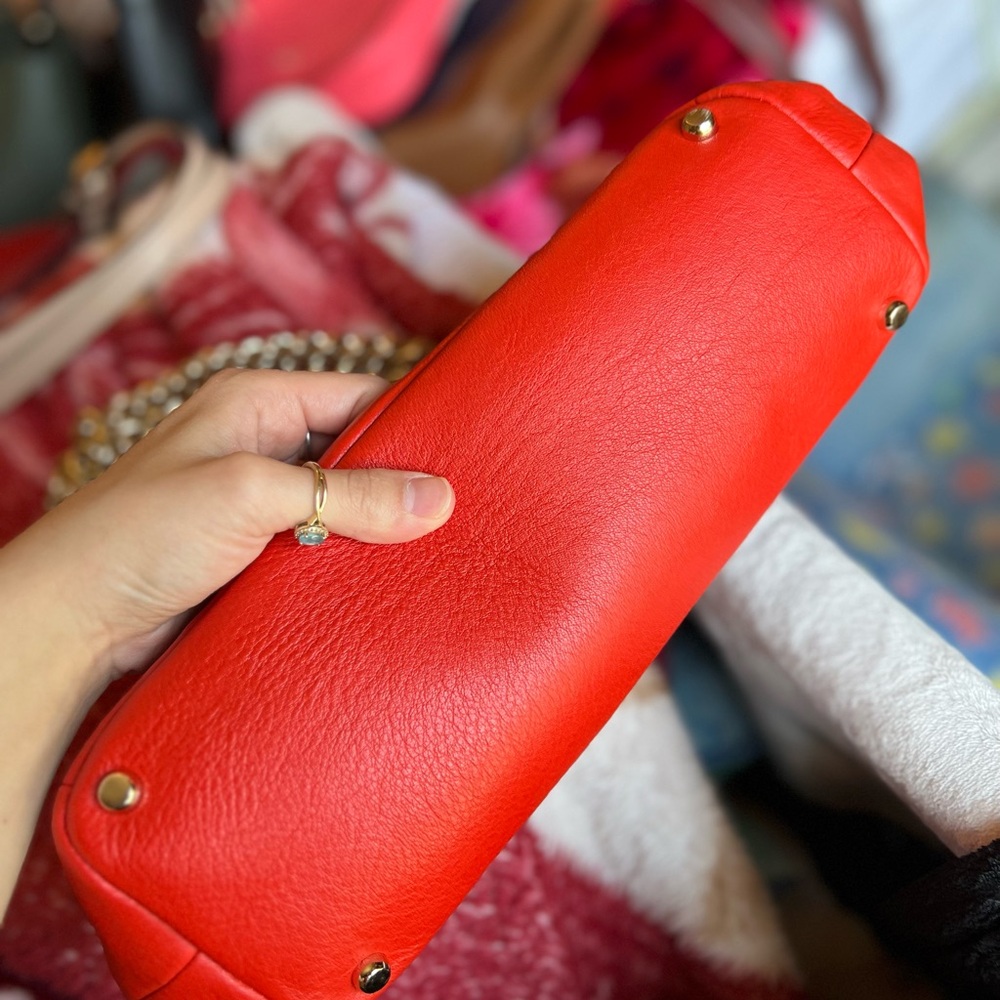 Karen Millen Vibrant Red Shoulder Bag - Picture 5 of 7